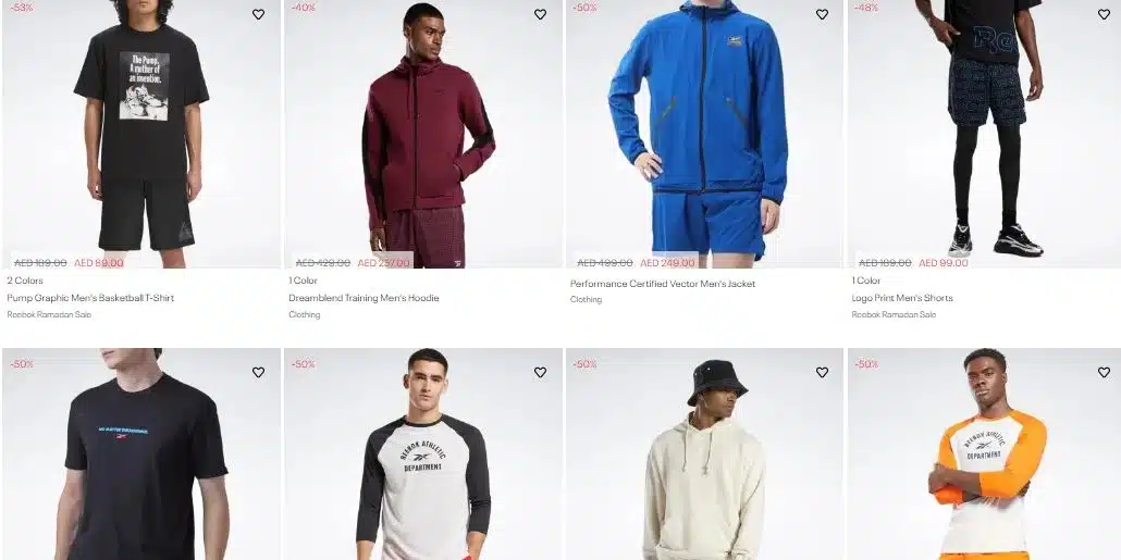 Reebok clothing UAE